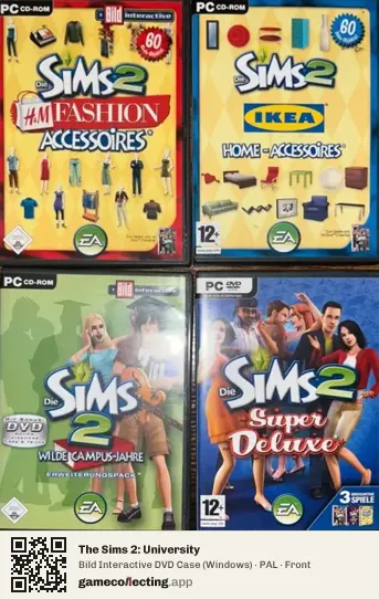 The Sims 2: University Computer, PAL box front