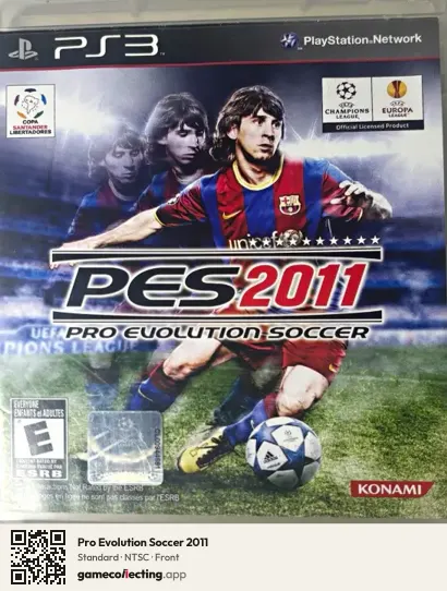 Pro Evolution Soccer 2011 PlayStation 3, NTSC box front