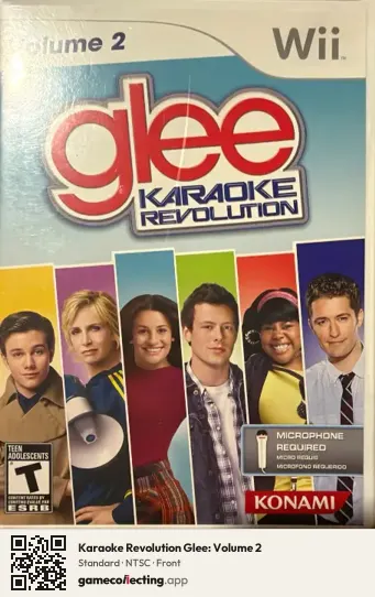Karaoke Revolution Glee: Volume 2 Nintendo Wii, NTSC box front