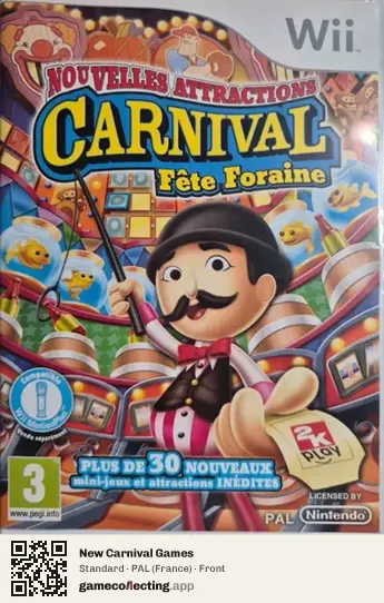 New Carnival Games Nintendo Wii, France box front
