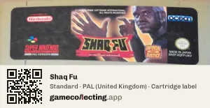 Shaq Fu Super Nintendo Entertainment System, PAL cartridge label