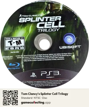 Tom Clancy's Splinter Cell Trilogy PlayStation 3, NTSC disc
