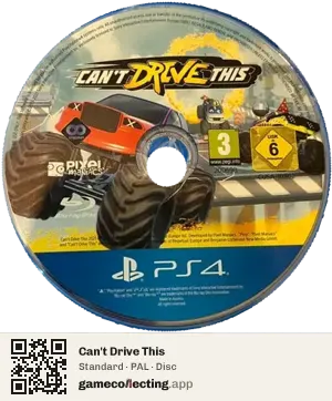 Can't Drive This PlayStation 4, PAL disc