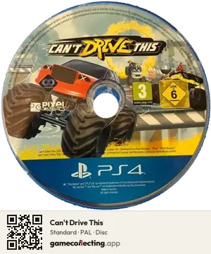 Can't Drive This PlayStation 4, PAL disc