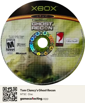 Tom Clancy's Ghost Recon Xbox, NTSC disc