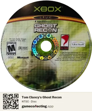 Tom Clancy's Ghost Recon Xbox, NTSC disc