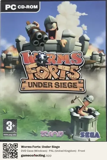 Worms Forts: Under Siege Computer, United Kingdom box front