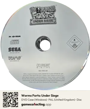 Worms Forts: Under Siege Computer, PAL disc