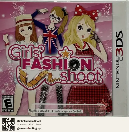 Girls' Fashion Shoot Nintendo 3DS, NTSC box front