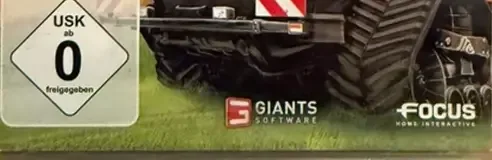 Farming Simulator, the USK square on its front