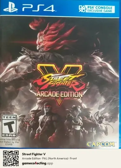 Street Fighter V PlayStation 4, North America box front