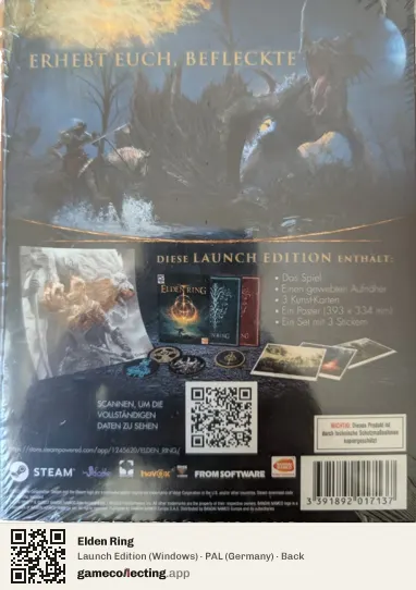 Elden Ring Computer, Germany box back