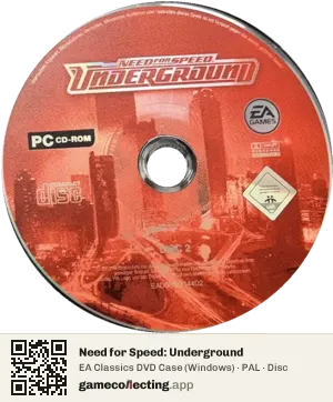 Need for Speed: Underground Computer, PAL disc
