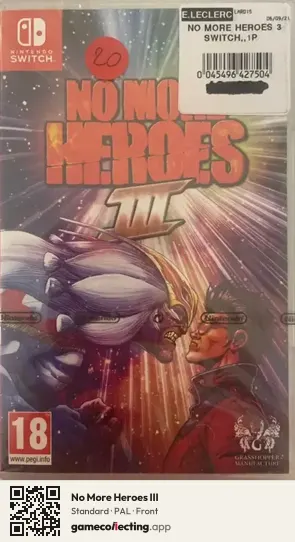 No More Heroes III Nintendo Switch, PAL box front