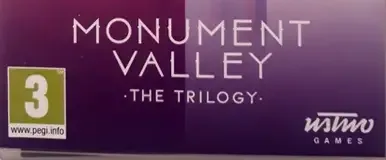 Monument Valley: The Trilogy, the PEGI square on its front