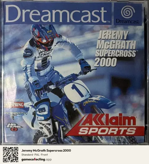 Jeremy McGrath Supercross 2000 Sega Dreamcast, PAL box front