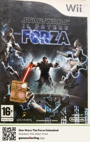 Star Wars: The Force Unleashed Nintendo Wii, Italy box front