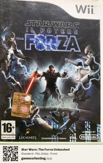 Star Wars: The Force Unleashed Nintendo Wii, Italy box front