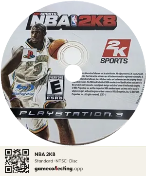 NBA 2K8 PlayStation 3, NTSC disc