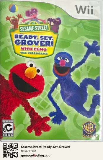 Sesame Street: Ready, Set, Grover! Nintendo Wii, NTSC box front