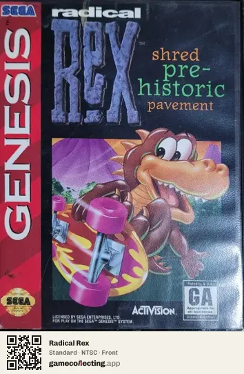 Radical Rex Sega Mega Drive / Genesis, NTSC box front
