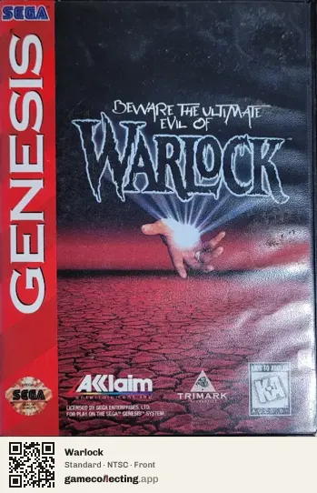 Warlock Sega Mega Drive / Genesis, NTSC box front