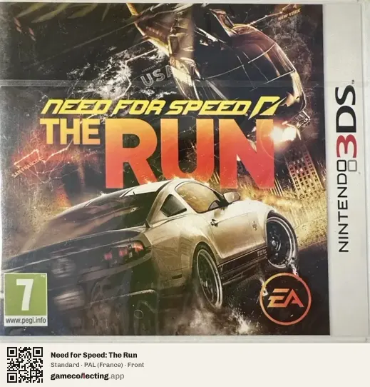 Need for Speed: The Run Nintendo 3DS, France box front