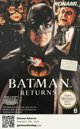 Batman Returns Nintendo Entertainment System, PAL box front