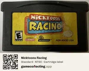 Nicktoons Racing Game Boy Advance, NTSC cartridge label