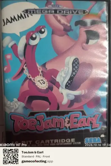 ToeJam & Earl Sega Mega Drive / Genesis, PAL box front