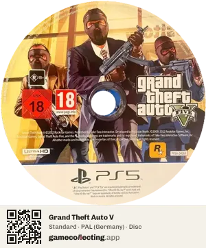 Grand Theft Auto V PlayStation 5, PAL disc