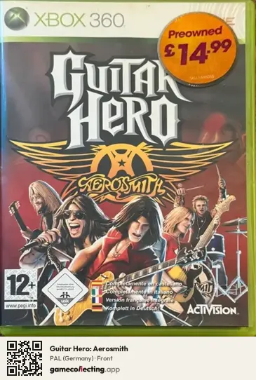 Guitar Hero: Aerosmith Xbox 360, Germany box front