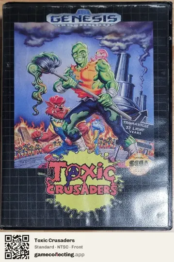 Toxic Crusaders Sega Mega Drive / Genesis, NTSC box front