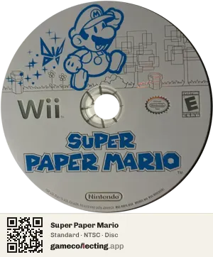 Super Paper Mario Nintendo Wii, NTSC disc