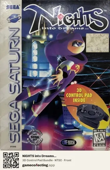 NiGHTS into Dreams... Sega Saturn, NTSC box front