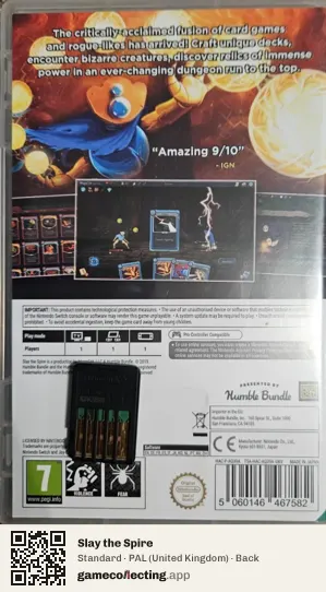 Slay the Spire Nintendo Switch, United Kingdom box back
