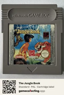 The Jungle Book Game Boy, PAL cartridge label