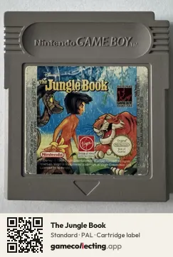 The Jungle Book Game Boy, PAL cartridge label