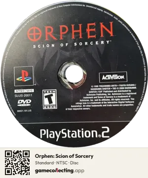 Orphen: Scion of Sorcery PlayStation 2, NTSC disc
