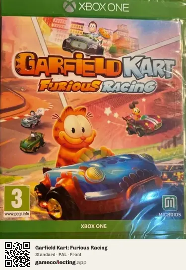 Garfield Kart: Furious Racing Xbox One, PAL box front
