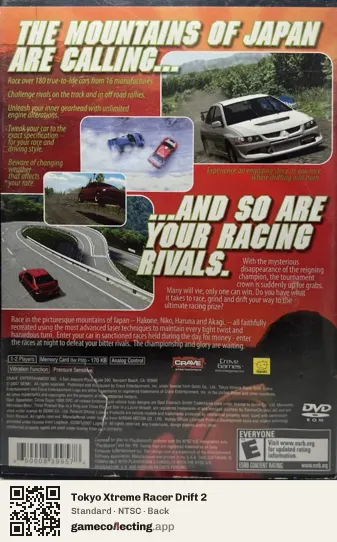 Tokyo Xtreme Racer Drift 2 PlayStation 2, NTSC box back