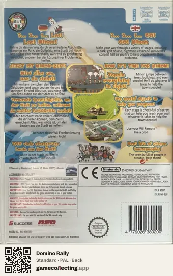 Domino Rally Nintendo Wii, PAL box back