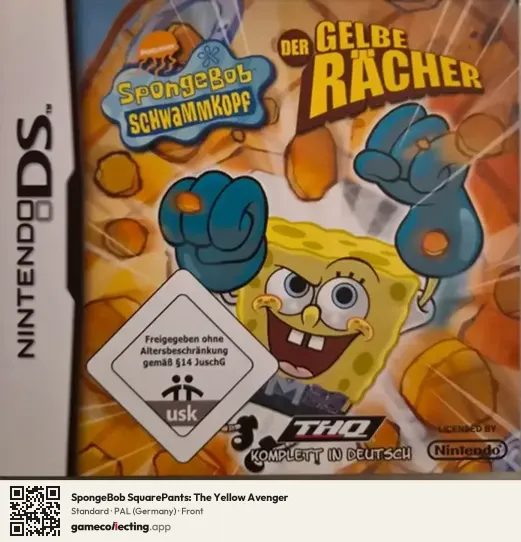 SpongeBob SquarePants: The Yellow Avenger Nintendo DS, Germany box front