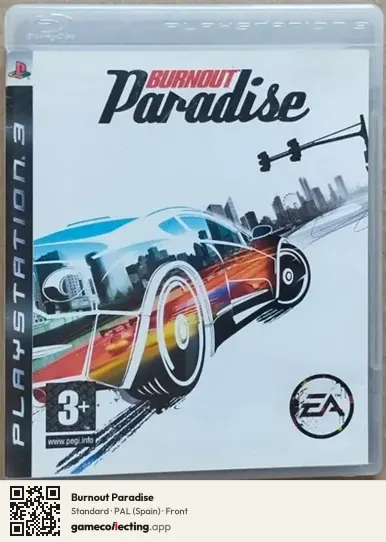 Burnout Paradise PlayStation 3, Spain box front