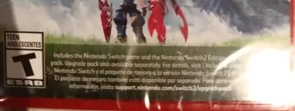 Xenoblade Chronicles 2, the ESRB box on its front