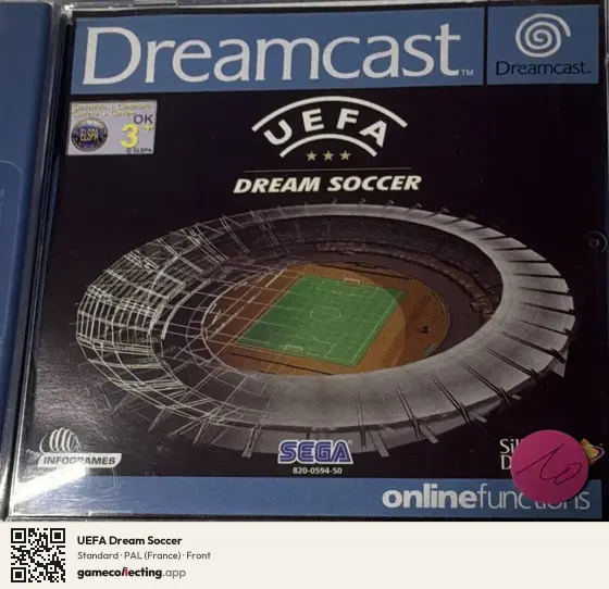 UEFA Dream Soccer Sega Dreamcast, France box front