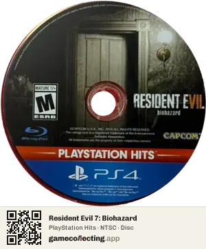 Resident Evil 7: Biohazard PlayStation 4, NTSC disc