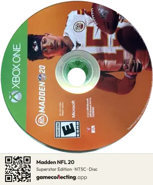 Madden NFL 20 Xbox One, NTSC disc