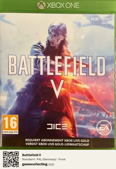 Battlefield V Xbox One, Germany box front
