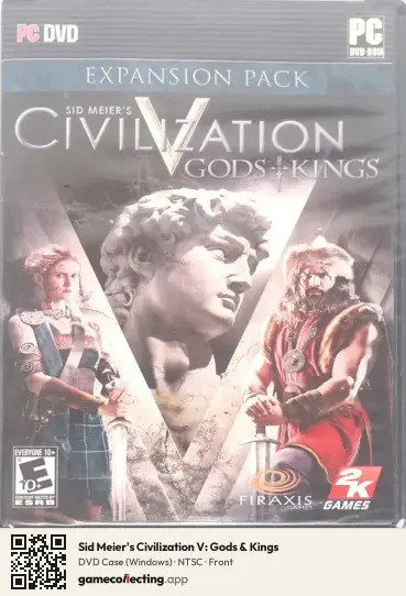 Sid Meier's Civilization V: Gods & Kings Computer, NTSC box front